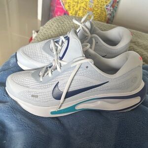 Nike White and Navy Running Shoes